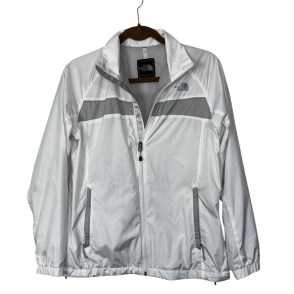 The North Face Women's White and Gray Jacket Medium Lightweight Spring Athletic - Picture 1 of 13